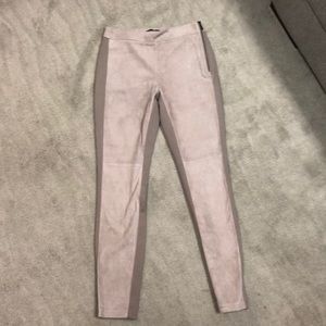 Suede and Lycra leggings tan